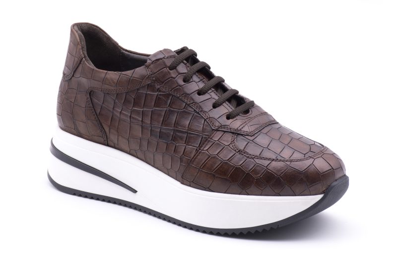 Sneaker Platform in Pelle Stampata