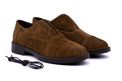 Francesina Slip-on in pelle Scamosciata