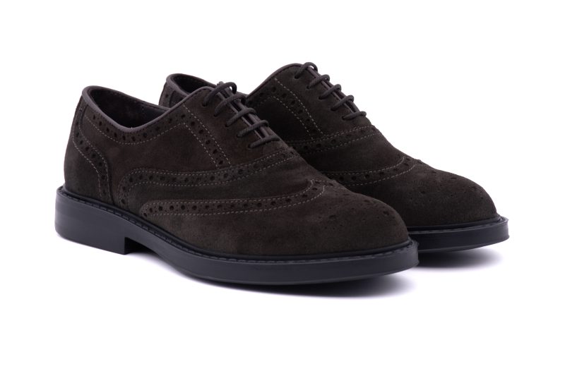 Derby Full Brogue scamosciato