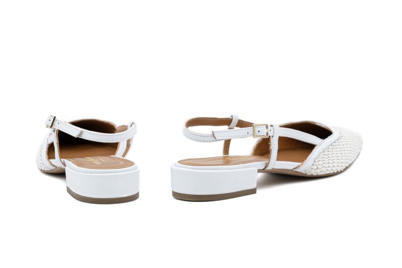 Slingback in pelle intrecciata