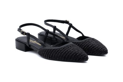 Woven Leather slingback