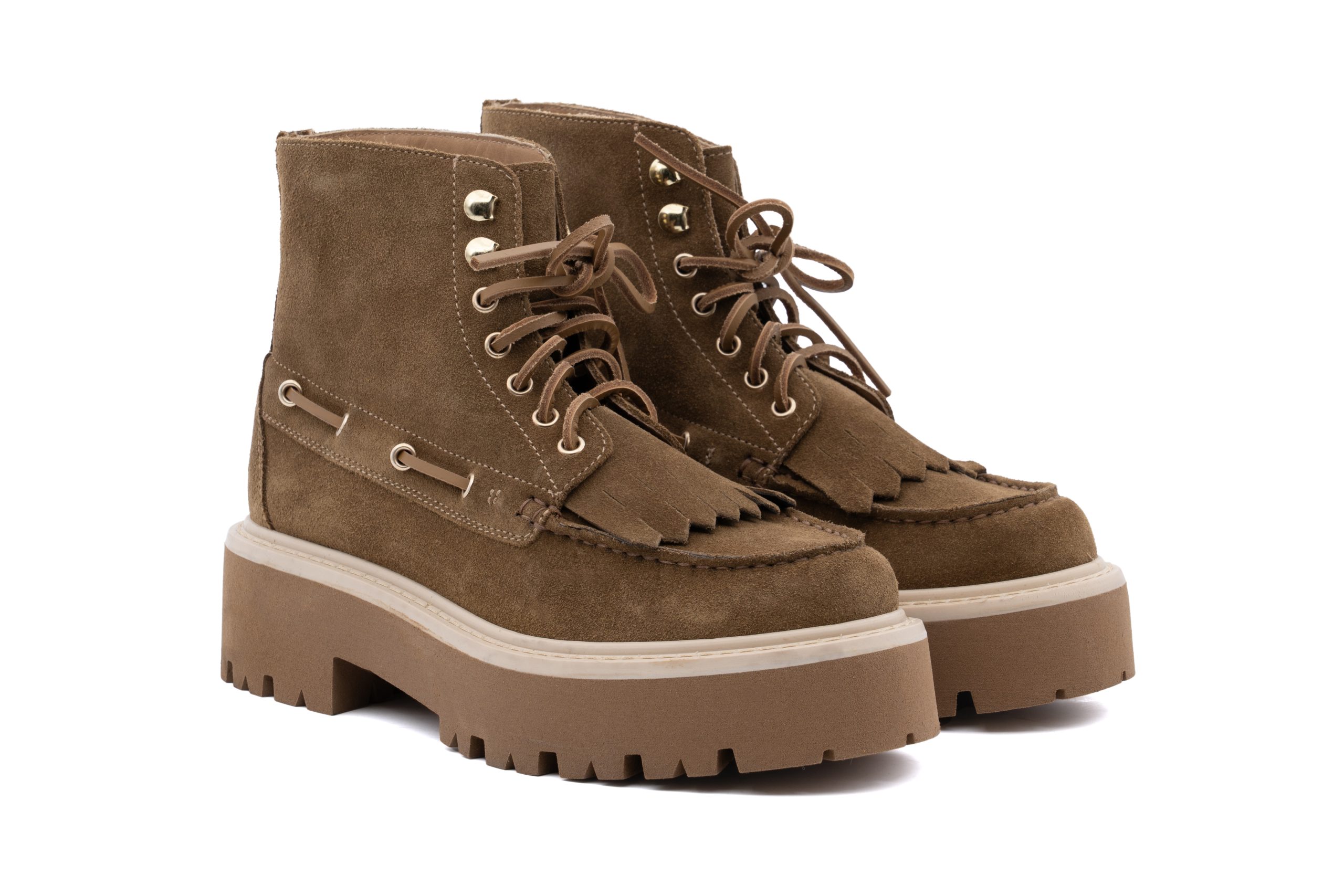 Stivale in pelle Platform