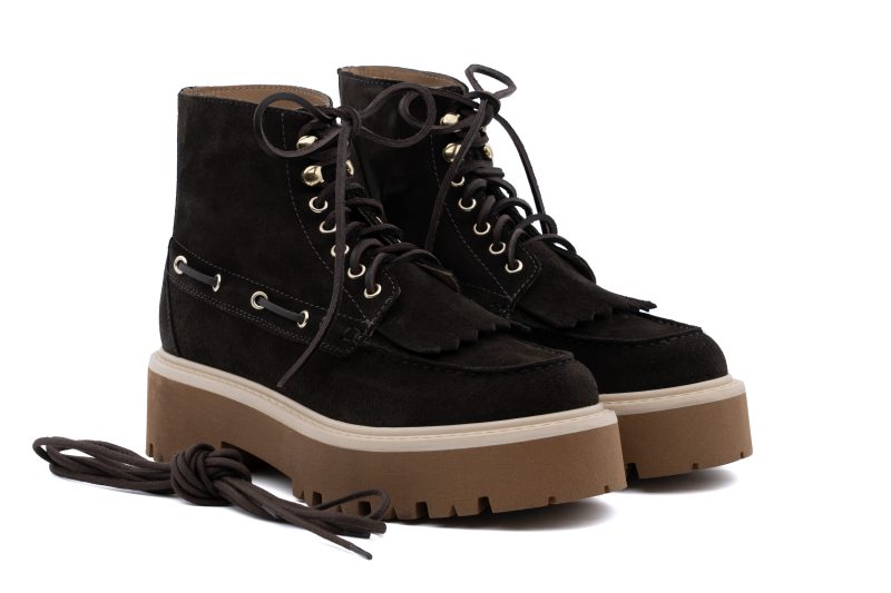 Stivale in pelle Platform