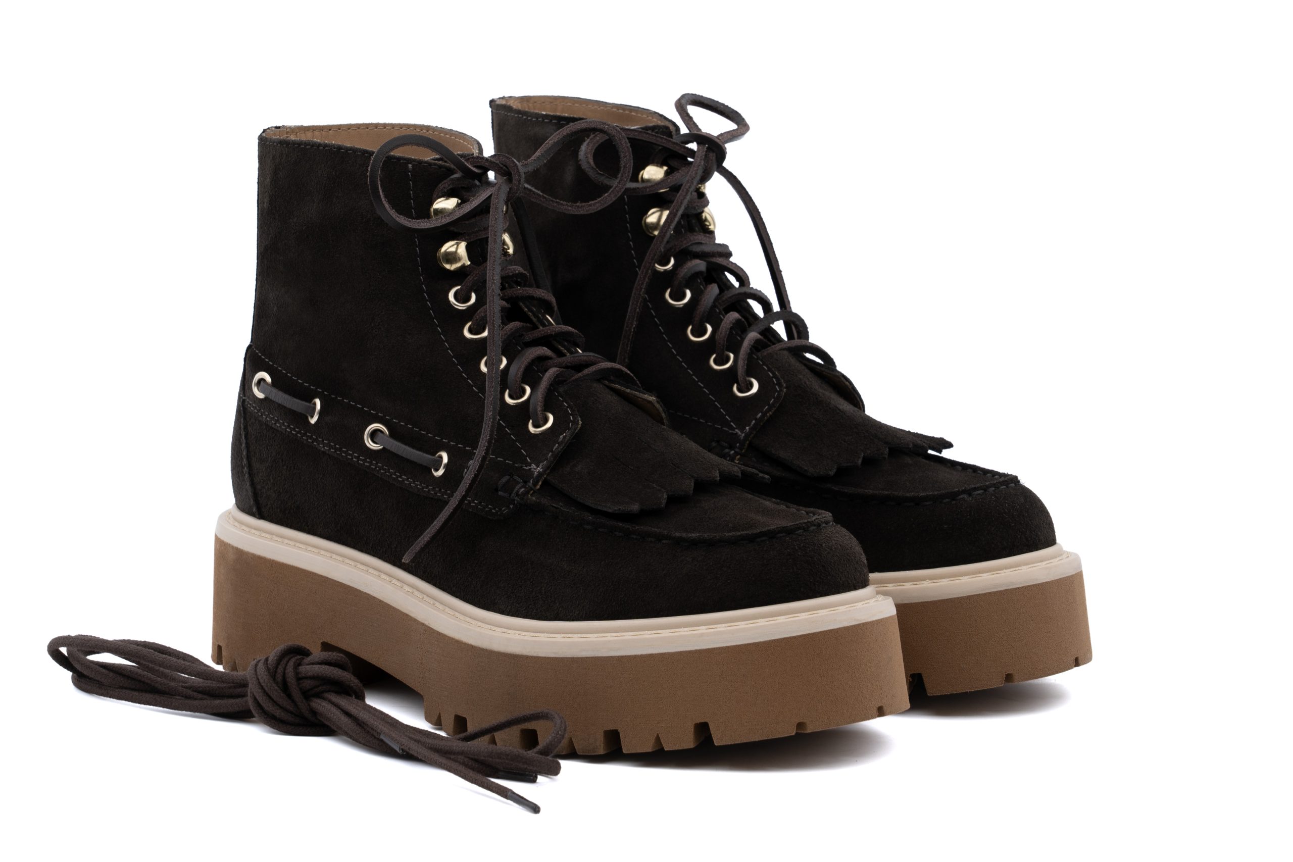 Stivale in pelle Platform