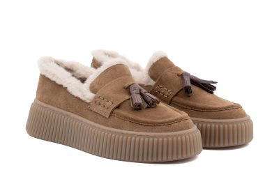 Mocassino Scamosciato e Shearling