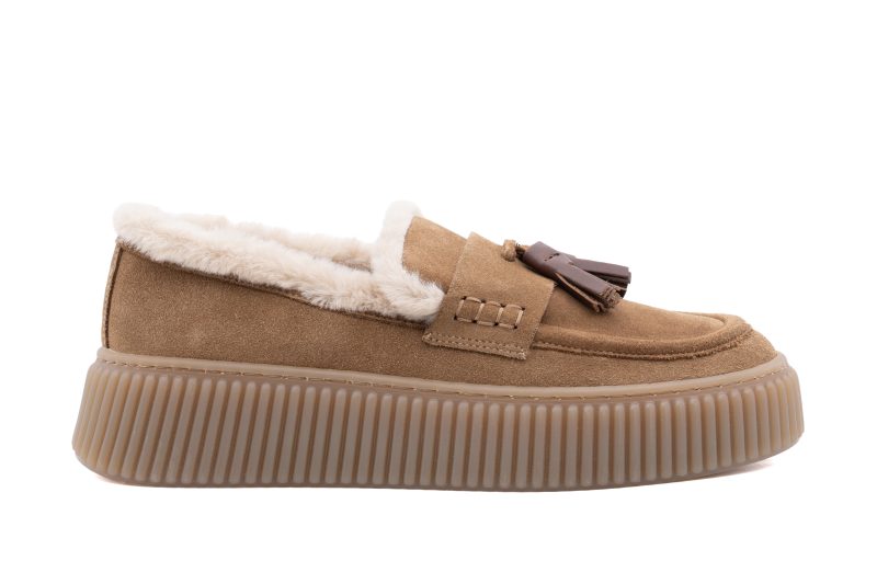 Mocassino Scamosciato e Shearling