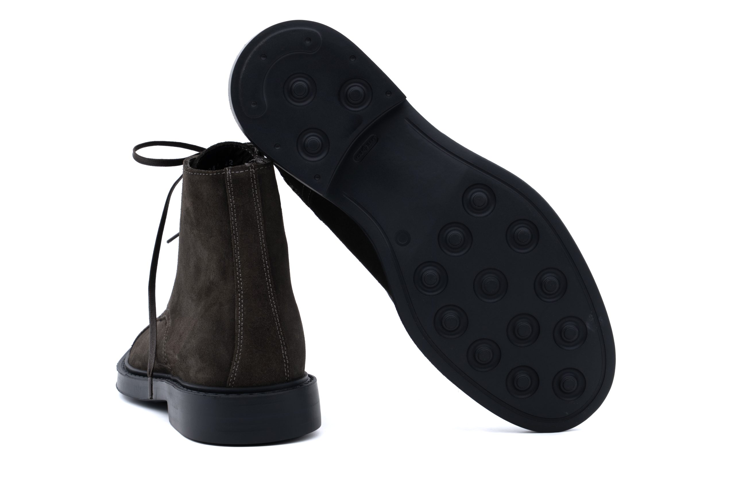 Stivaletto stringato scamosciato