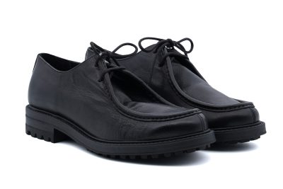 Mocassino stringato in pelle