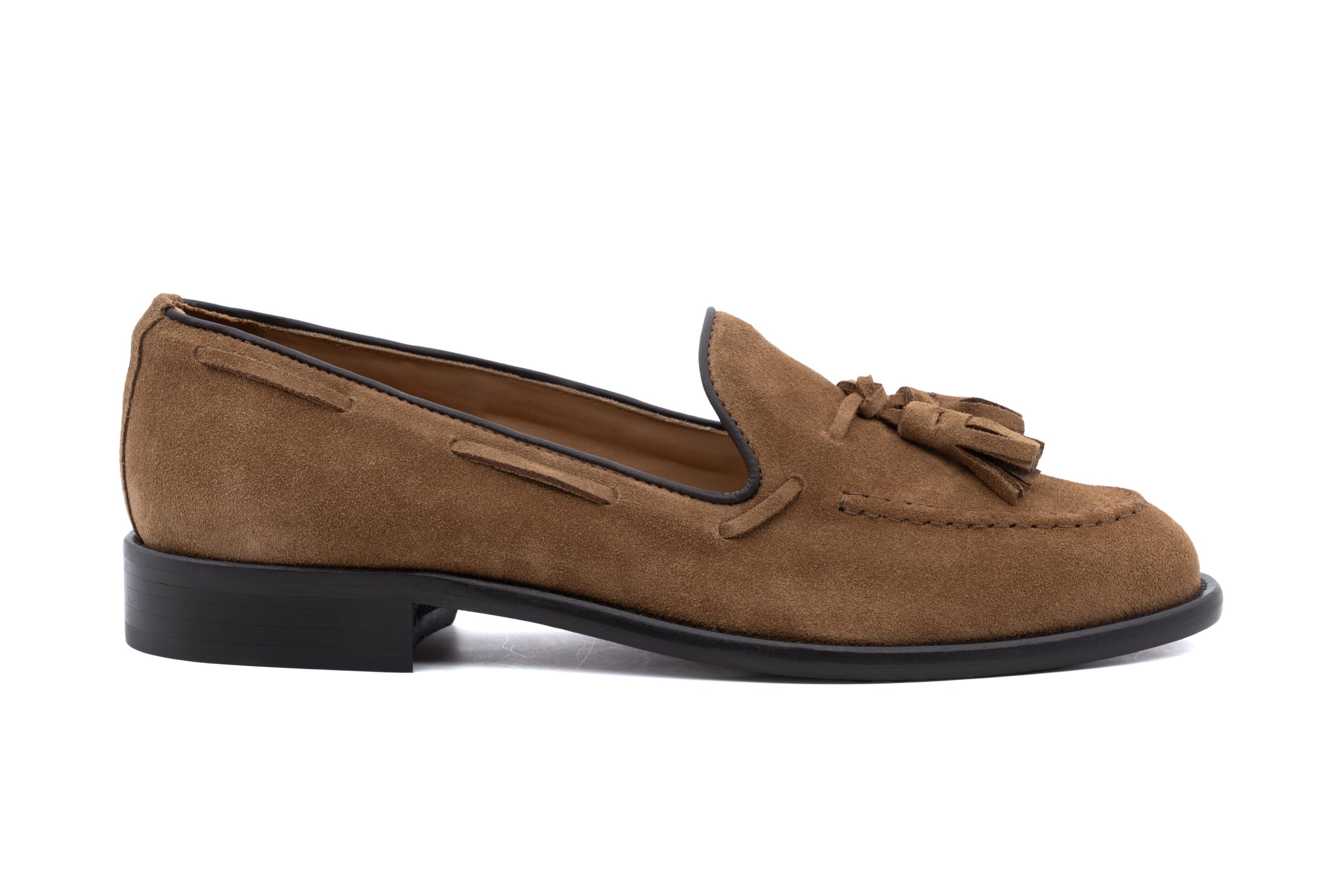 Mocassino con nappine in suede