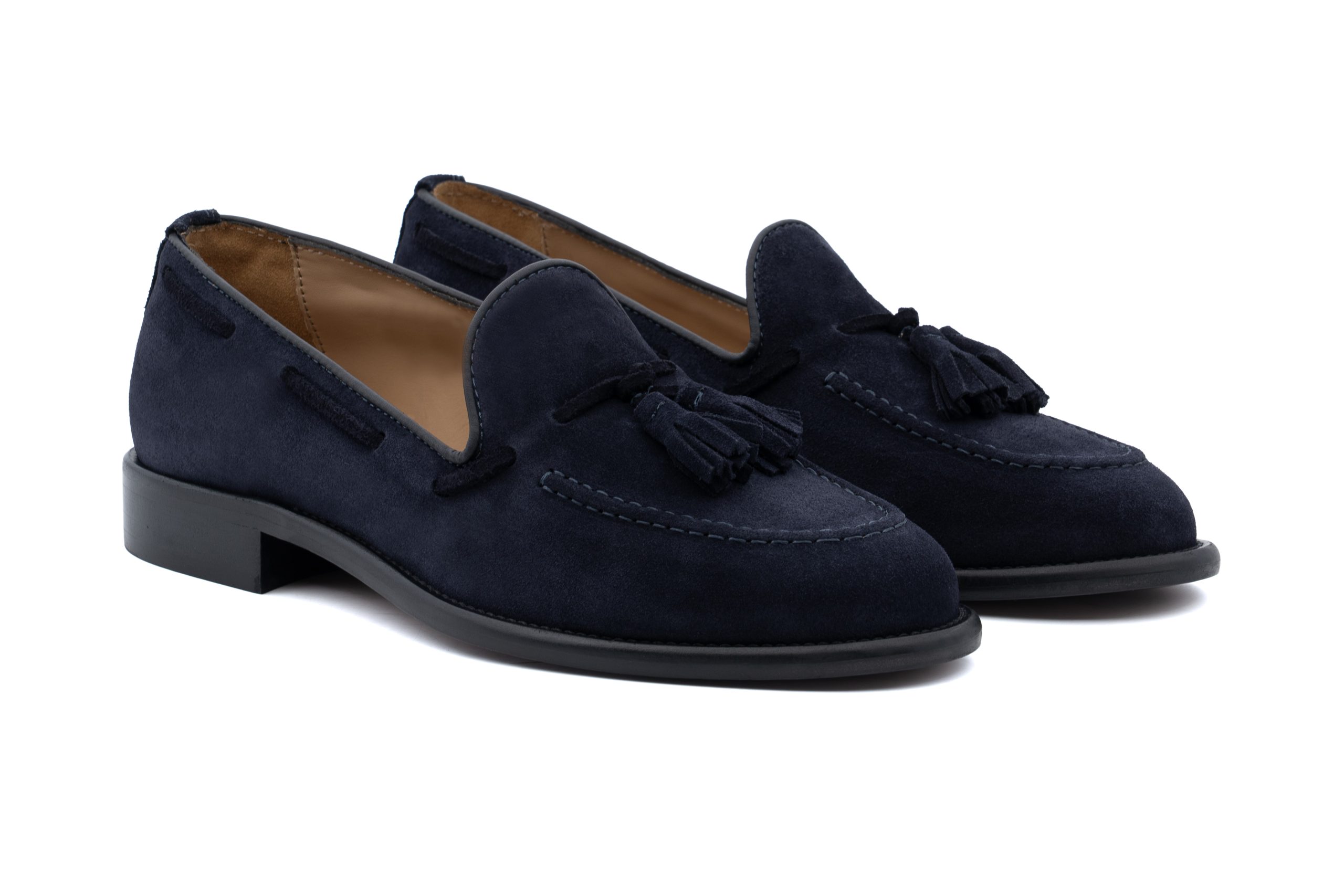 Mocassino con nappine in suede