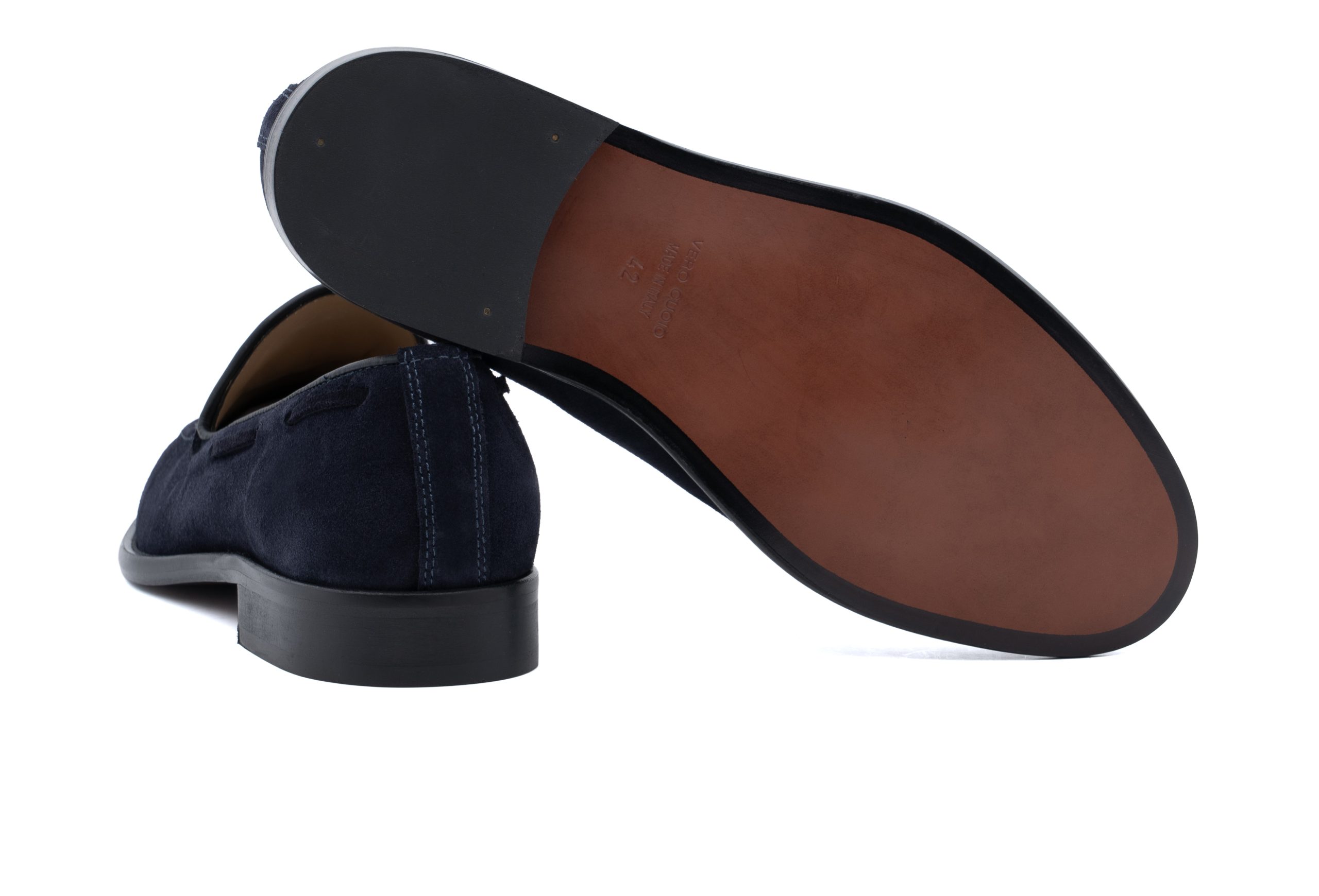 Mocassino con nappine in suede