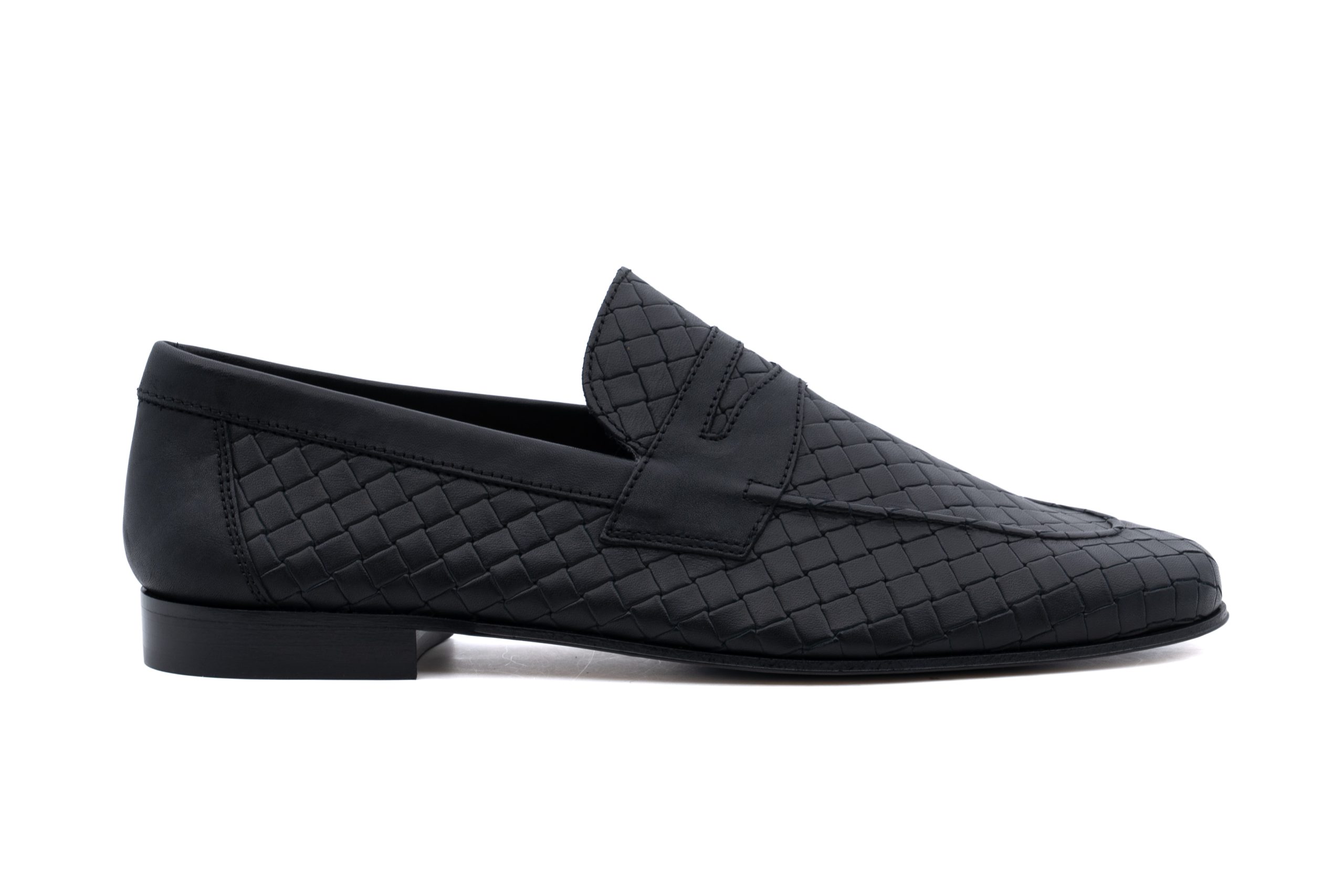 Mocassino Penny in pelle intrecciato