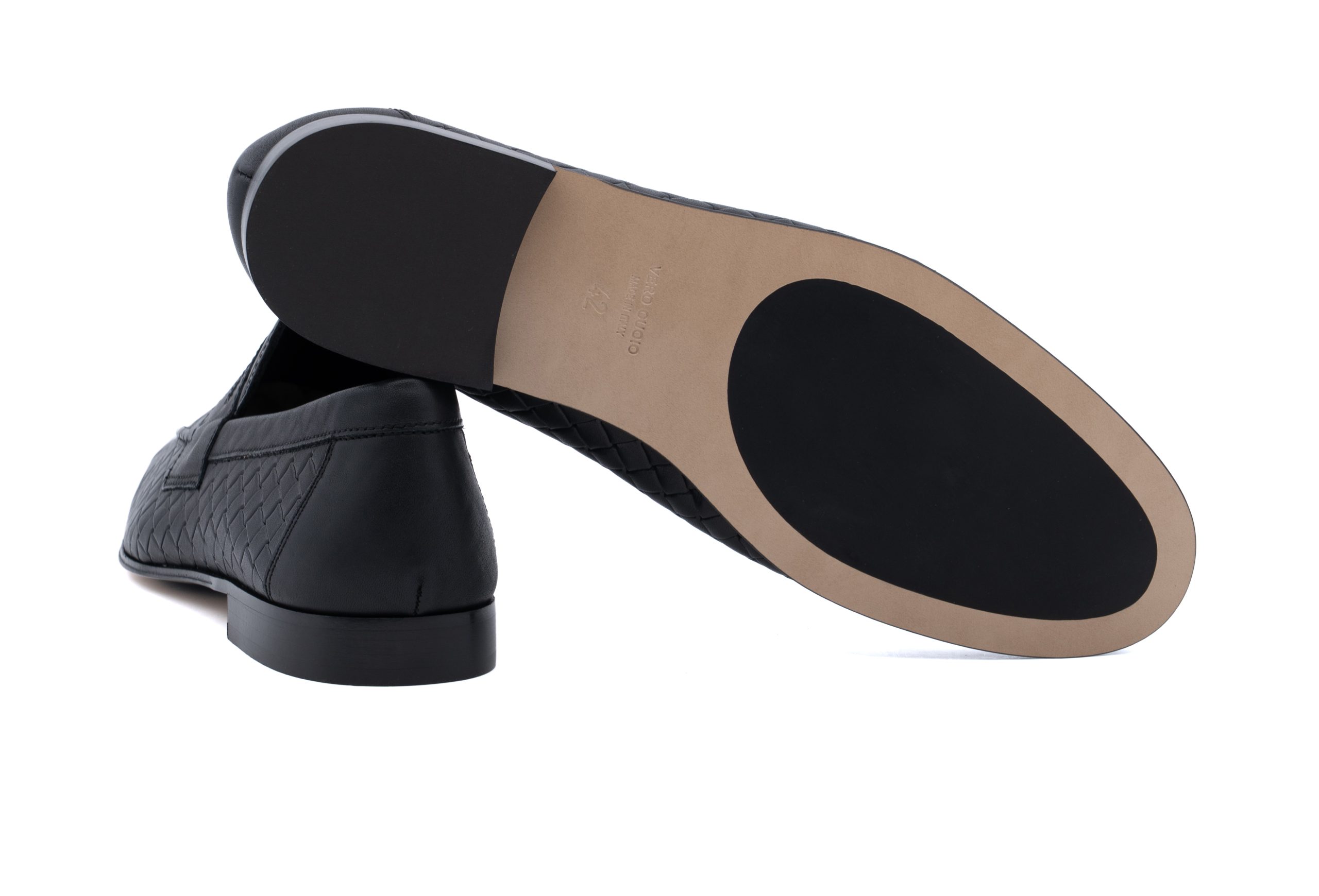 Mocassino Penny in pelle intrecciato