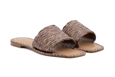 Sandali Slides in rafia
