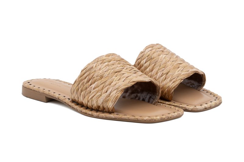 Seychelles Rafia Slides Raffia slide sandals - Antica Cuoieria