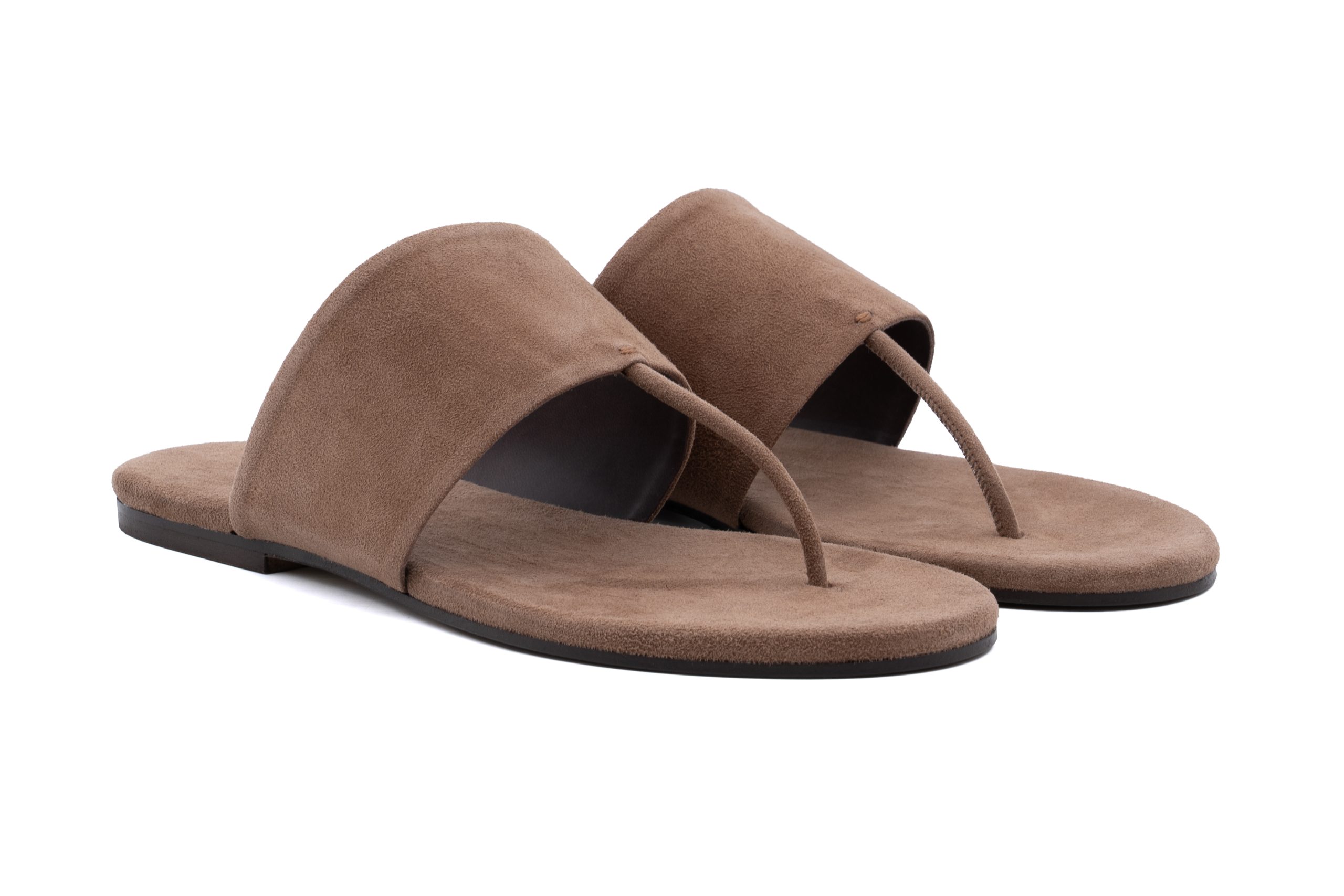 Sandali slides in suede