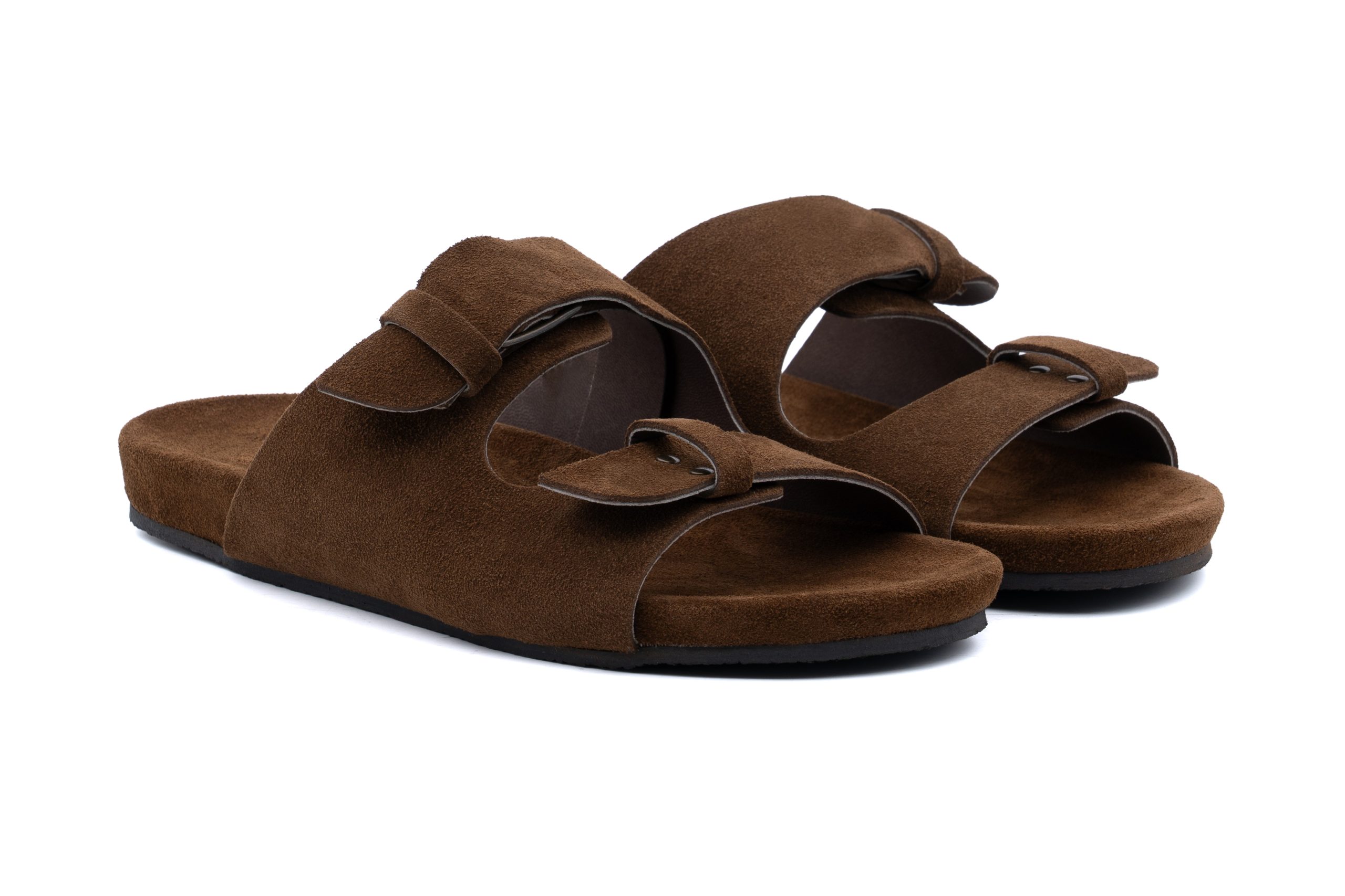 Sandali doppia fibbia in suede