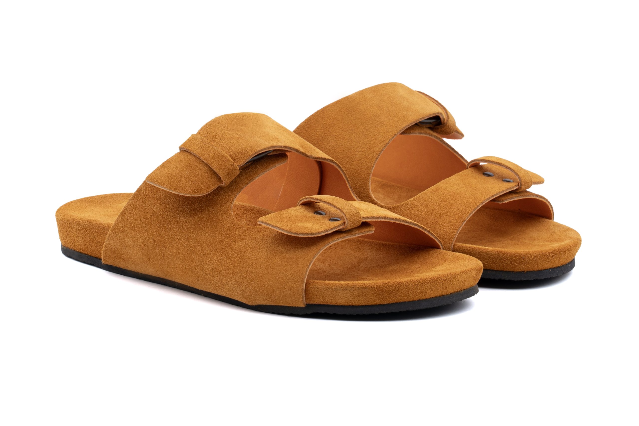 Sandali doppia fibbia in suede