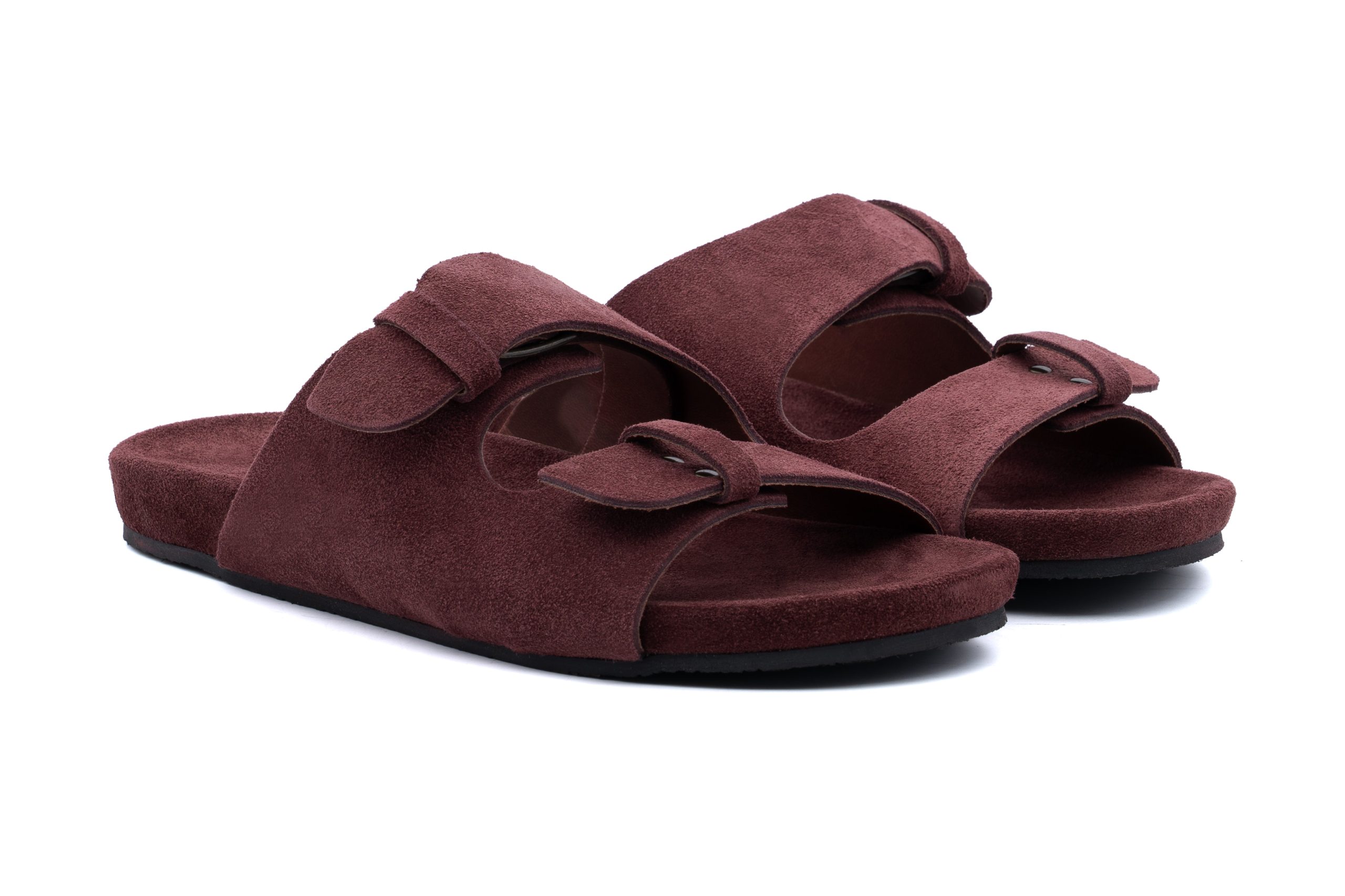 Sandali doppia fibbia in suede