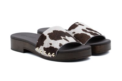 Sandali in pelle effetto cavallino