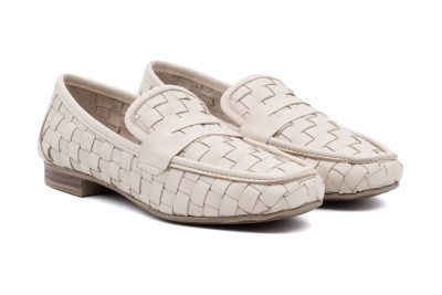 Mocassino in pelle intrecciata