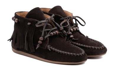 Stivaletto scamosciato con perline