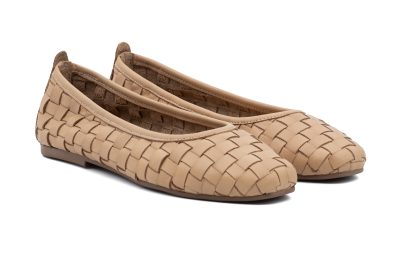 Ballerina in pelle intrecciata