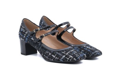 Mary Jane in tweed e vernice