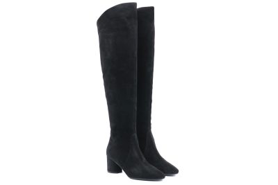 Stivale nero in Pelle Scamosciata
