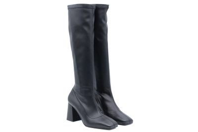 Stivale Stretch in pelle nera