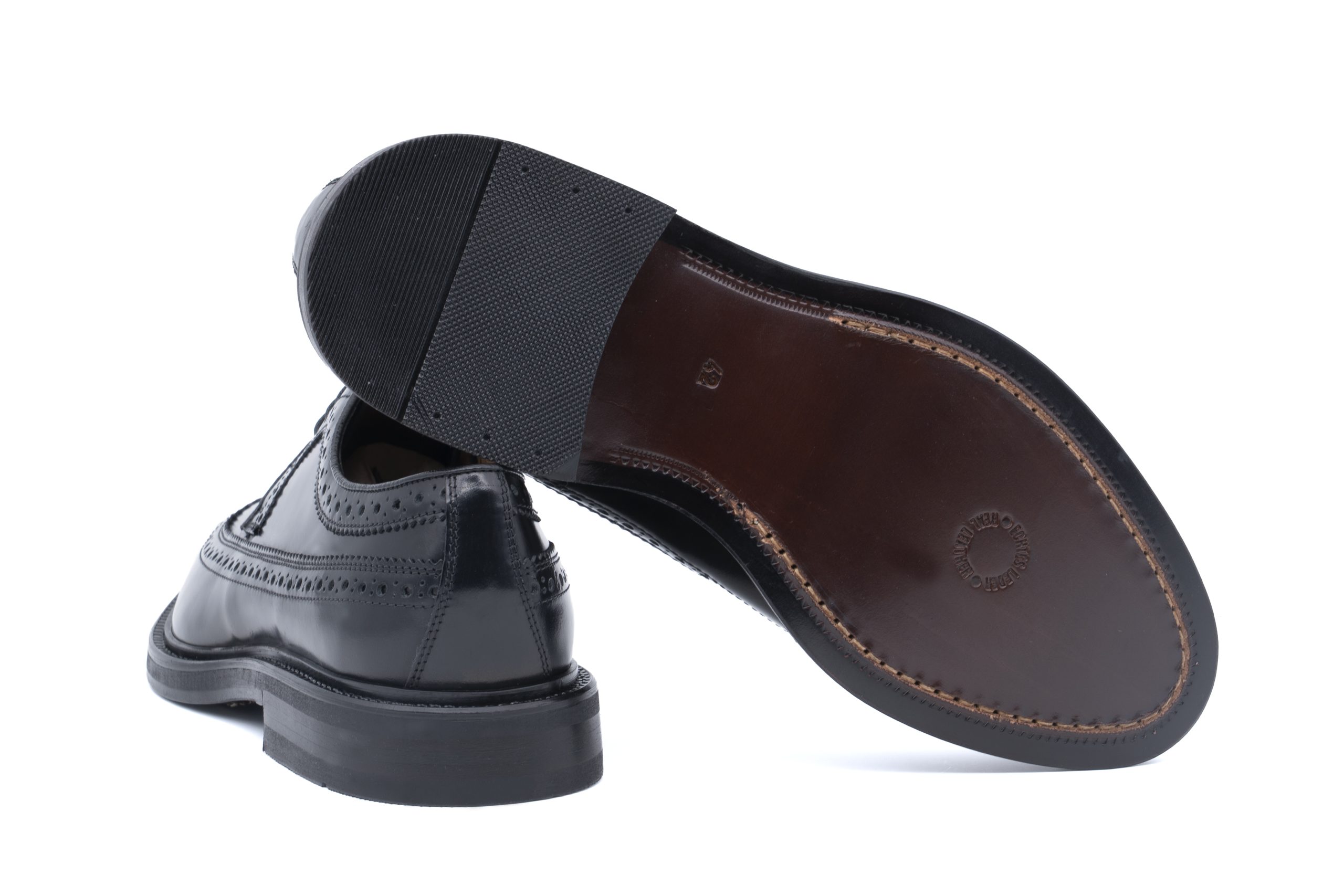 Scarpa Stringata Derby Brogue in pelle liscia